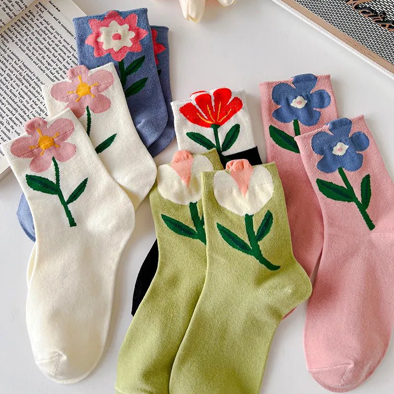 Chaussettes Fleurs - Lou Renard