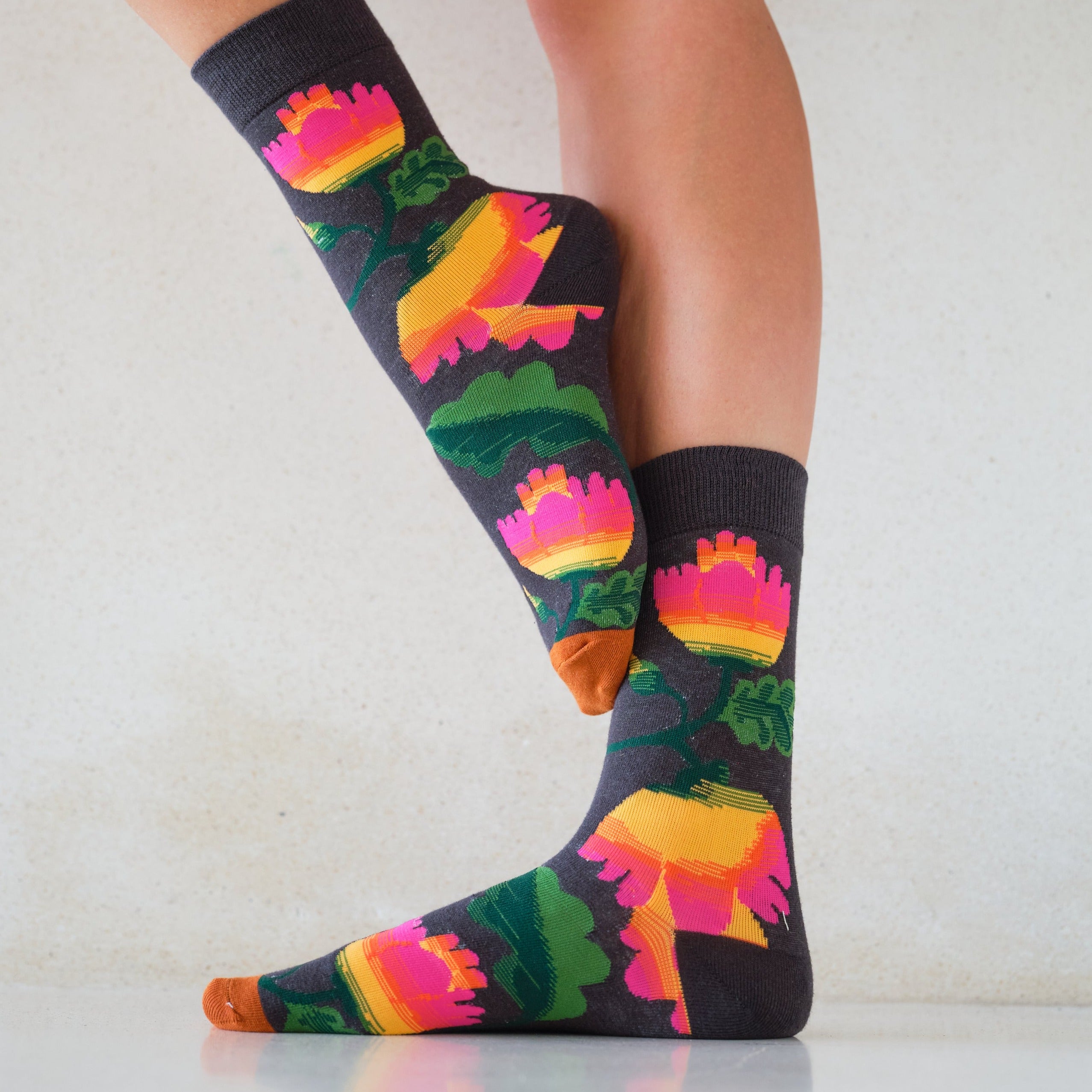 Chaussettes fantaisie motifs tropicaux La Vagabonde I Lou Renard