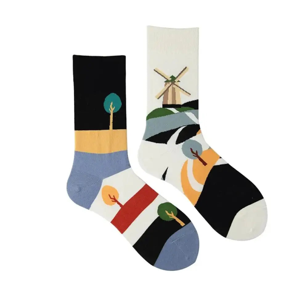 BISOUSOX Chaussettes Femme Fantaisie Coton Drôles 36-40 - Socquettes Rigolotes Motifs Fun