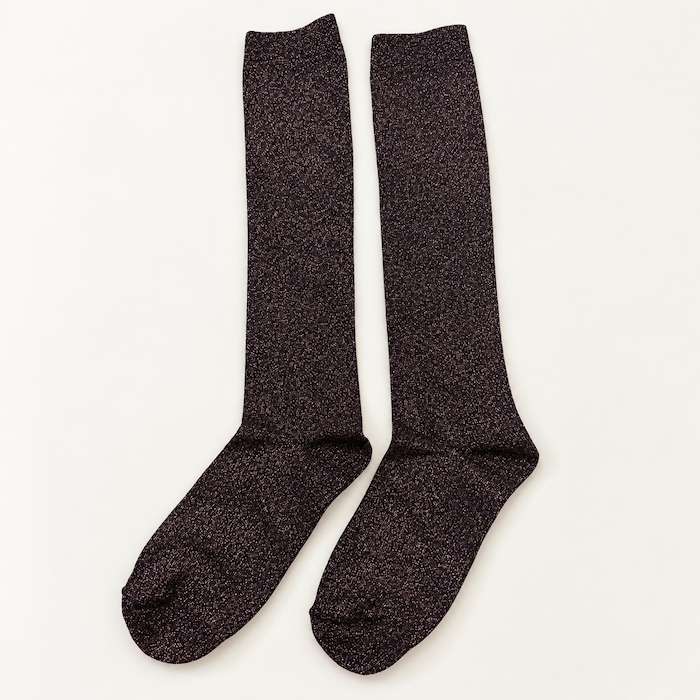 Chaussettes hautes à paillettes femme – La Pailletée Lou Renard