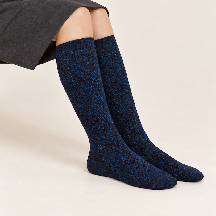 Chaussettes hautes à paillettes femme – La Pailletée Lou Renard