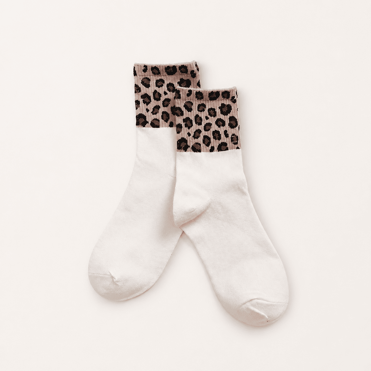 Chaussettes sport femme léopard, Une bande blanc – La Sportive Léopard Lou Renard