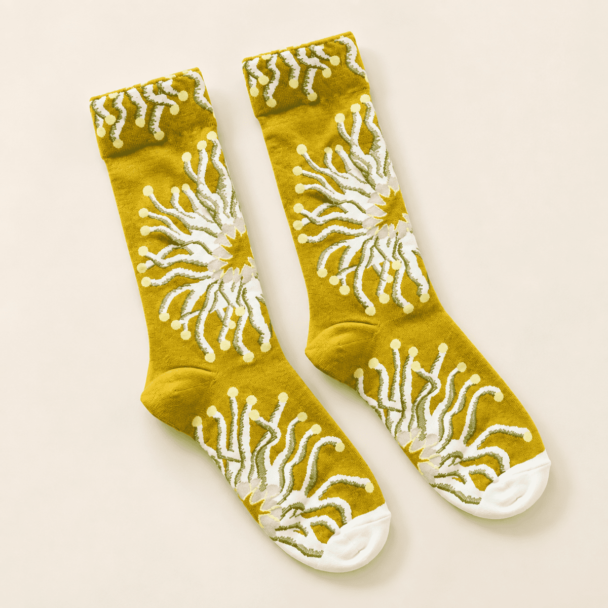 Chaussettes fantaisie femme motifs animaux, Fleurs – La Malicieuse Lou Renard